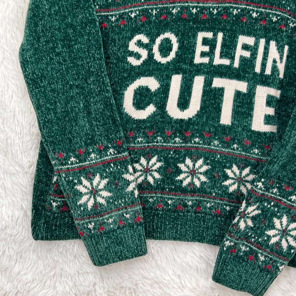 Happy Holidays Urban Heritage Women's Christmas Ugly Sweater So Elfin Cute M - Picture 4 of 9